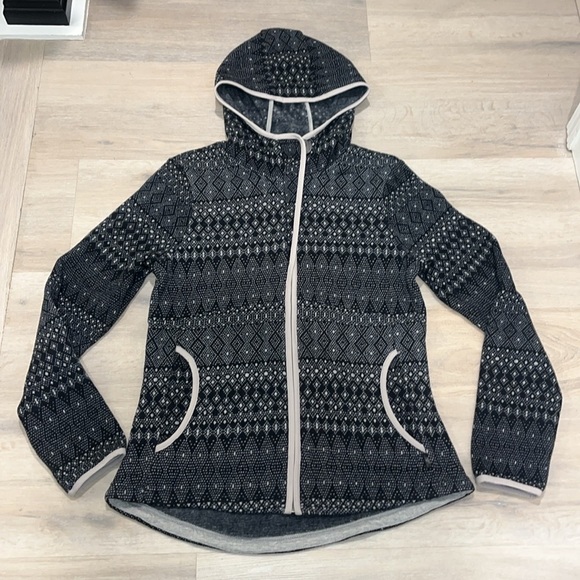 PRANA Zip Up Black/Gray prAna Women's Arka Jacket Large L - Picture 4 of 9